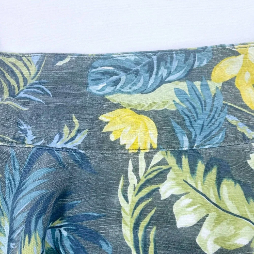 Tommy Bahama Silk Camp Shirt Mens 3XL Big Tall Tropical Floral Palm Island Aloha